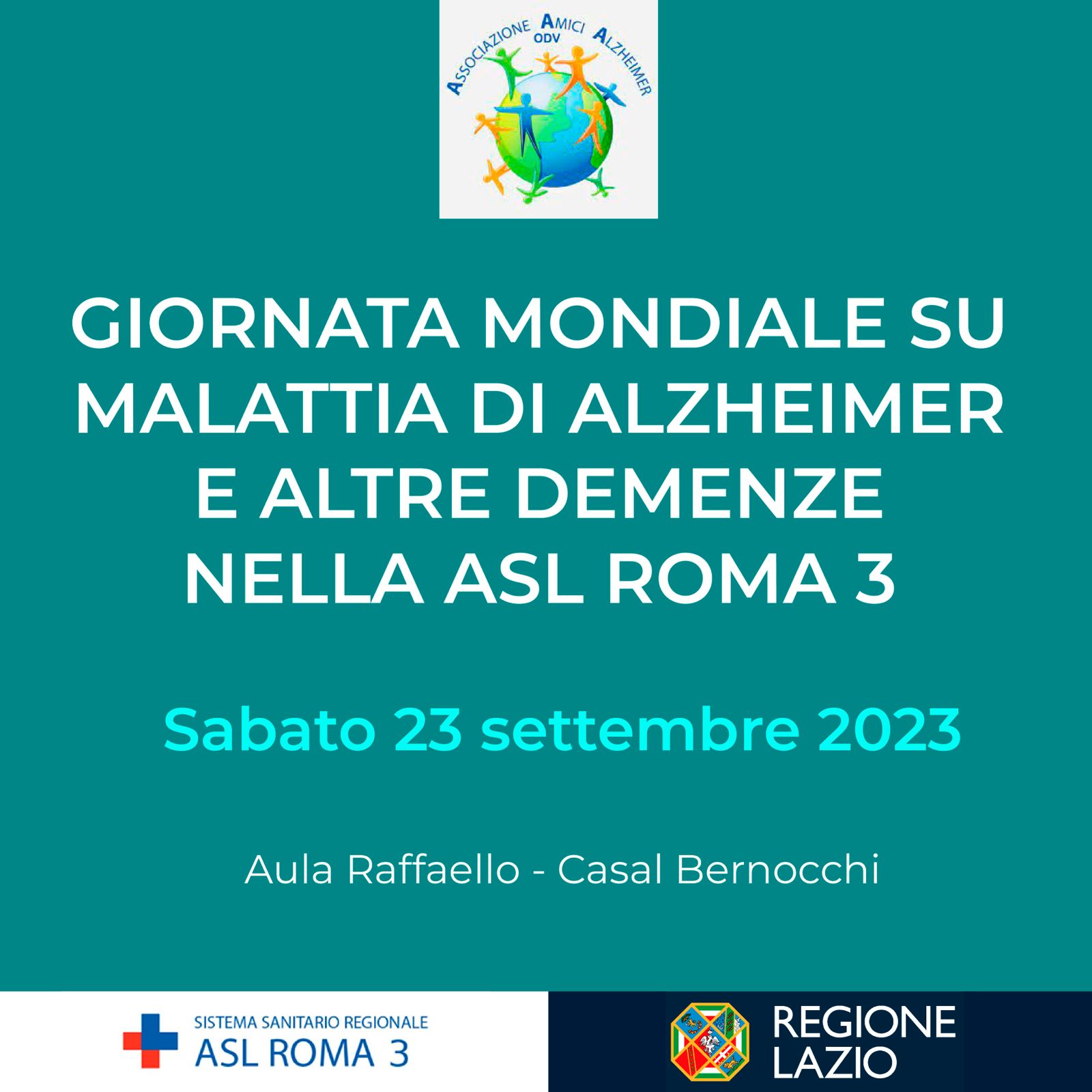 Giornata Mondiale dell’Alzheimer e altre demenze presso la ASL RM3