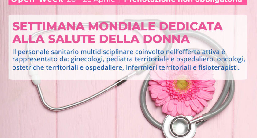 Open Week 20- 26 Aprile