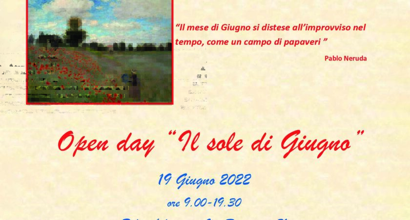 Open Day “Il sole di Giugno”