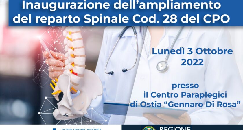 Inaugurazione ampliamento posti letto nell’Unità Spinale del CPO