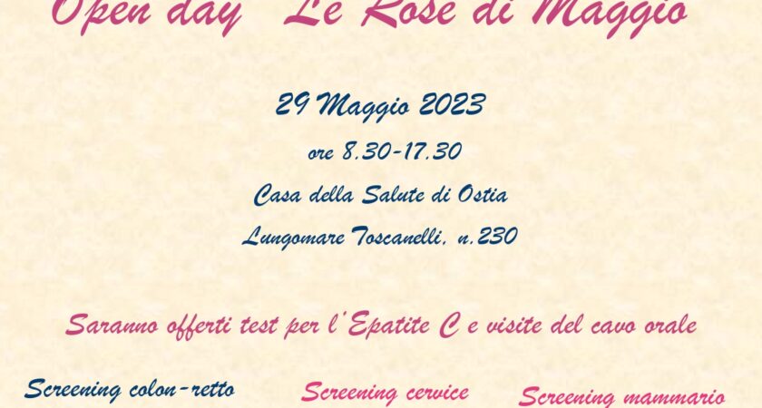 Open Day “Le Rose di Maggio” – 29 Maggio 2023