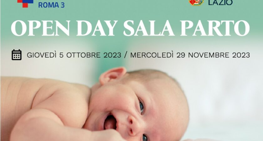 5 Ottobre e 29 Novembre Open Day Sala Parto
