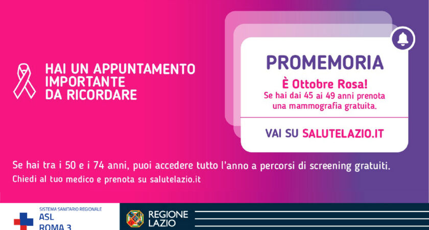Ottobre Rosa 2023 in ASL Roma 3