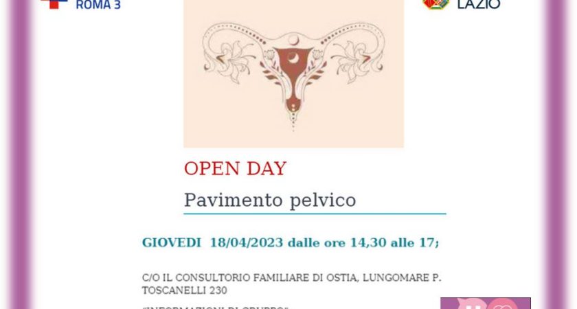 Open Week sulla Salute della Donna: Giovedì 18 aprile dalle 14.30 alle 17.30 sono previsti incontri e consulenze sul pavimento pelvico presso il Consultorio di Ostia