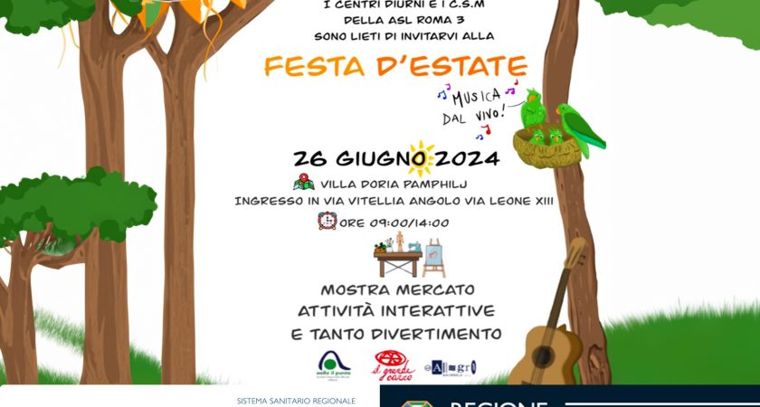 FESTA D’ESTATE PER I CENTRI DIURNI E C.S.M. MUNICIPI X, XI, XII E FIUMICINO