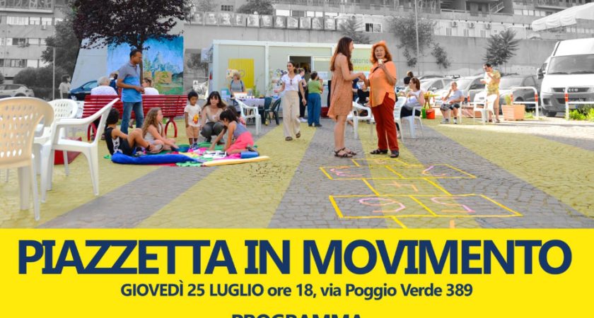 La Mostra delle Memorie del Laboratorio di Città Corviale allestita in collaborazione con utenti Comunità terapeutica nel corso di Piazzetta in Movimento