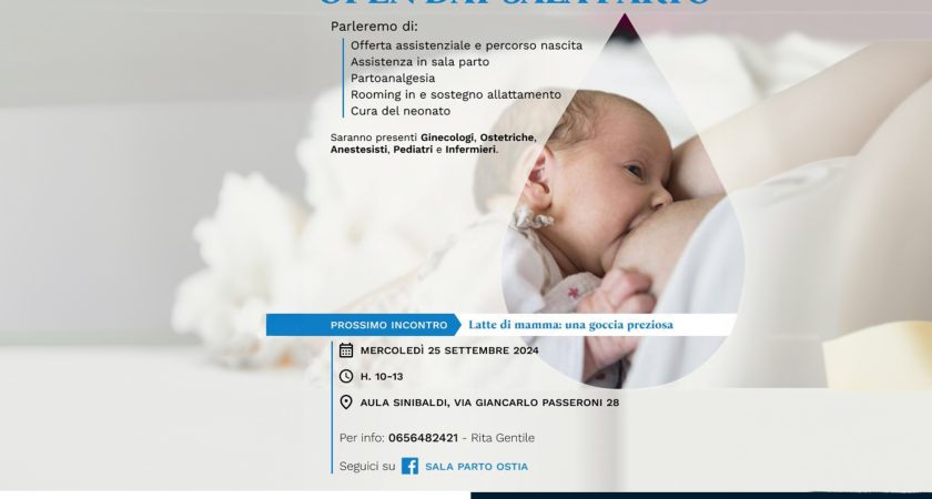 OPEN DAY SALA PARTO – 25.09 prossima data