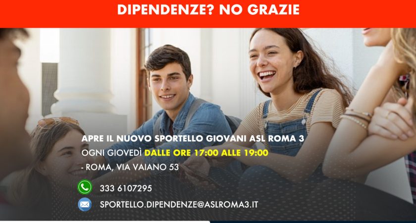 ASL Roma 3: A Magliana attivo nuovo Sportello Giovani per cura dipendenze