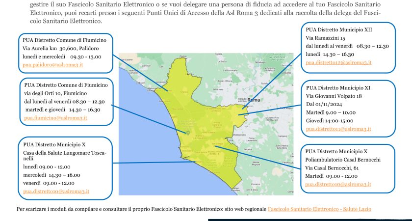 Fascicolo Sanitario Elettronico: Raccolta dei moduli per accesso, delega e espressione dei consensi alla consultazione del FSE