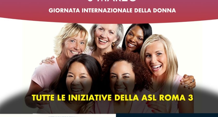 8 Marzo – AS Roma – Le iniziative della ASL Roma 3