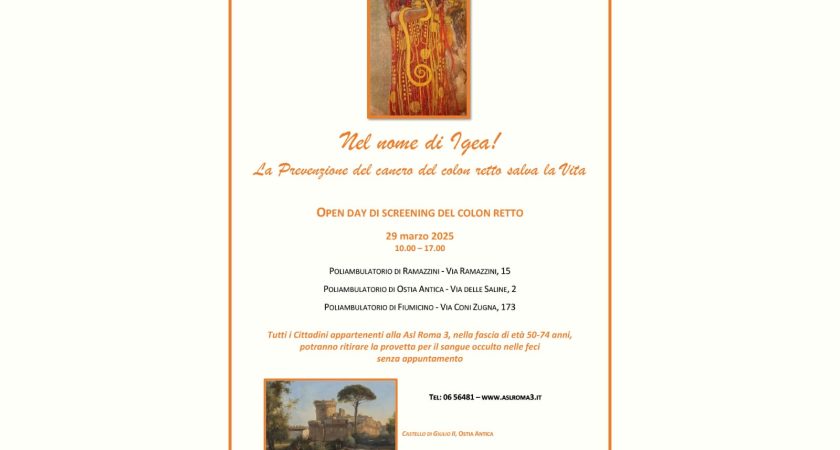 Gli eventi della ASL Roma 3 per la prevenzione del Tumore del Colon retto