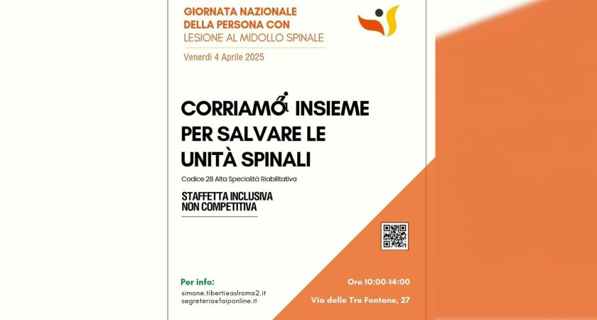 Giornata Nazionale della persona con lesione al midollo spinale: Pazienti e professionisti sanitari del CPO partecipano all’evento ‘Corriamo insieme per salvare le unità spinali’