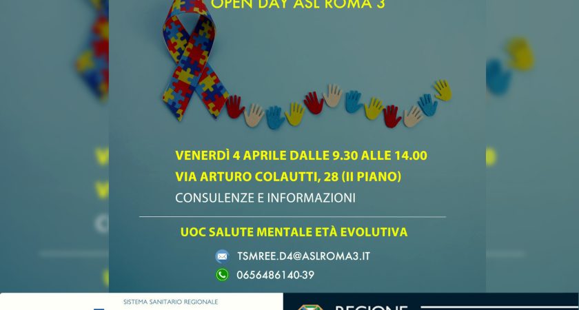 Giornata Mondiale Autismo: Open day in via Colautti promosso dalla ASL Roma 3