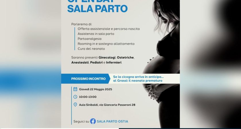 OPEN DAY SALA PARTO – OSPEDALE G.B. GRASSI – giovedì 22 maggio 2025 – dalle 10.00 alle 13.00