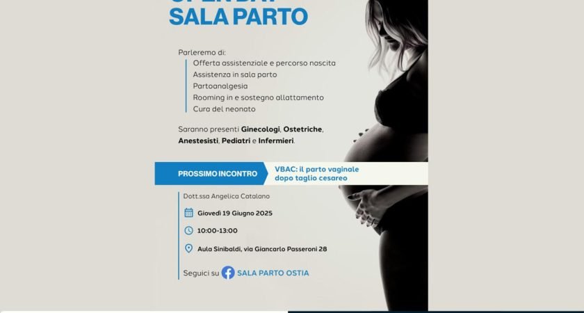 OPEN DAY SALA PARTO – OSPEDALE G.B. GRASSI – giovedì 19 giugno 2025 – dalle 10.00 alle 13.00