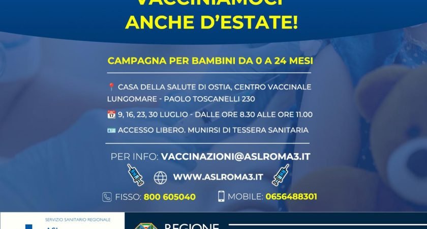 Vacciniamoci anche d’estate – Campagna per bambini da 0 a 24 mesi