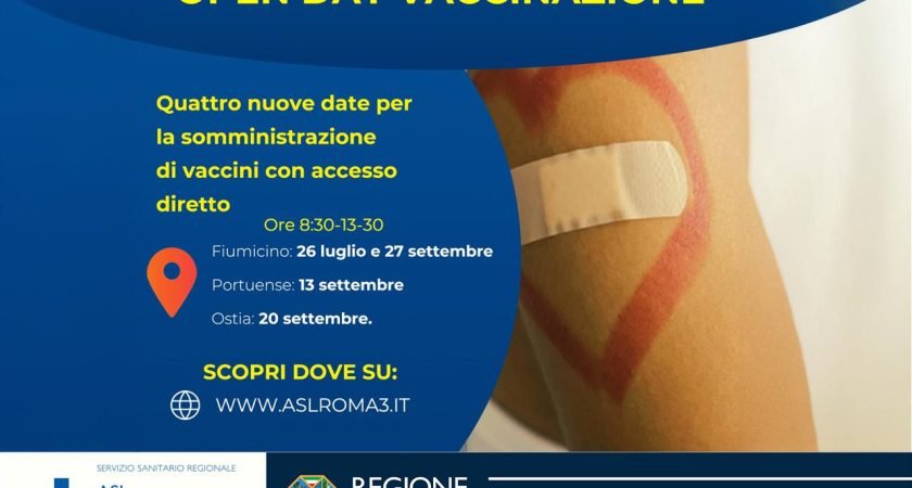 Open Day Vaccinazioni, 4 nuove date con accesso diretto e senza appuntamento