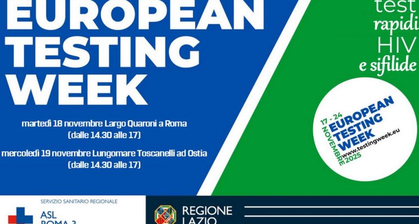 Dal 17 al 24 novembre la ASL Roma 3 partecipa a “European Testing Week”