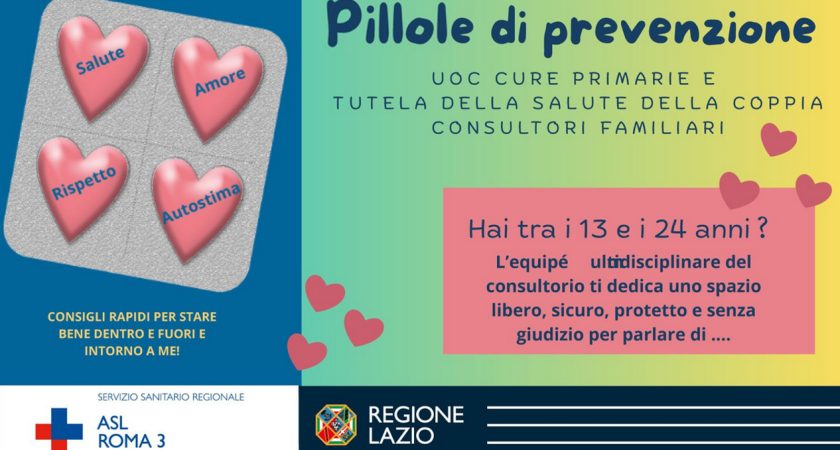 ASL Roma 3, al via il progetto “Pillole di Prevenzione” nel Consultorio di Colle Massimo