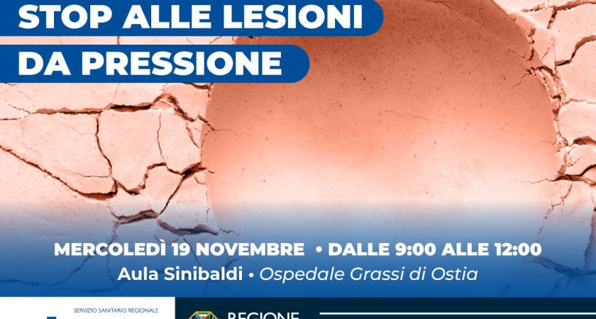 ASL Roma 3; Domani al Grassi “Stop alle lesioni da pressione”, giornata di confronto e formazione