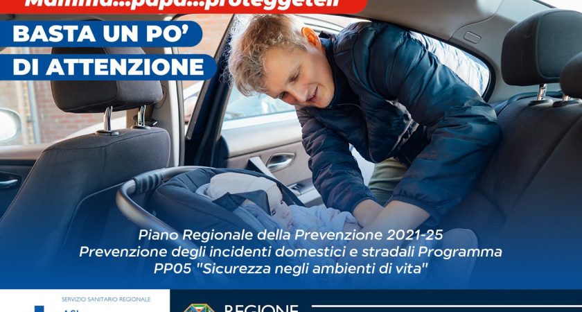 ASL Roma 3, in un opuscolo del Servizio Igiene e Sanità Pubblica del Dipartimento di Prevenzione i consigli su come tutelare i bambini in auto