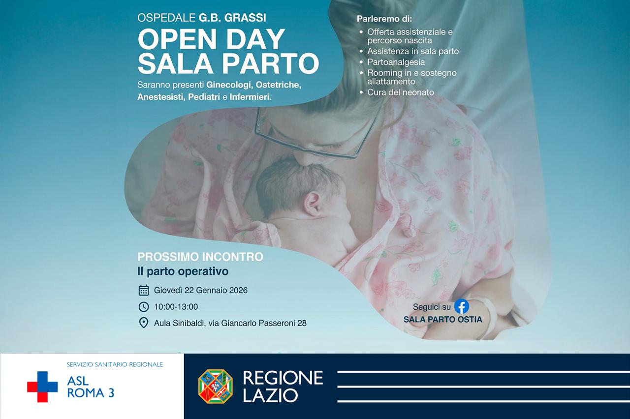 Ospedale Grassi; Giovedì 22 gennaio Open Day Sala Parto