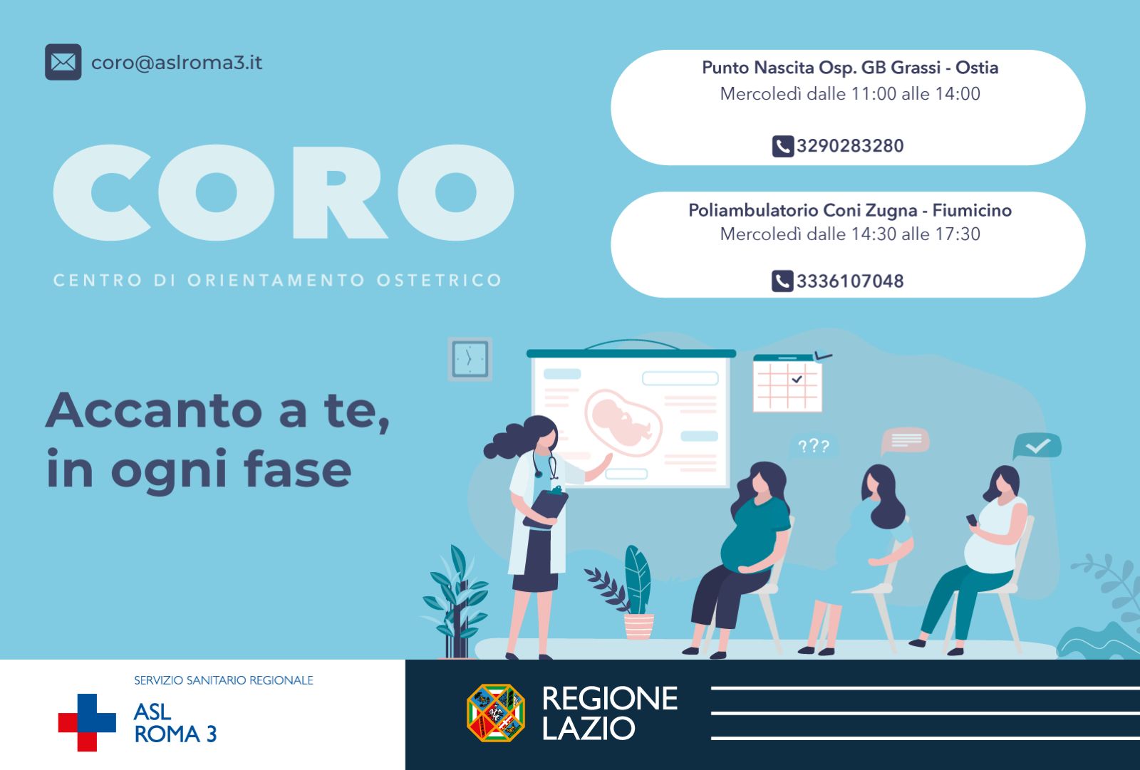 ASL Roma 3, parte CORO, il Centro di Orientamento Ostetrico