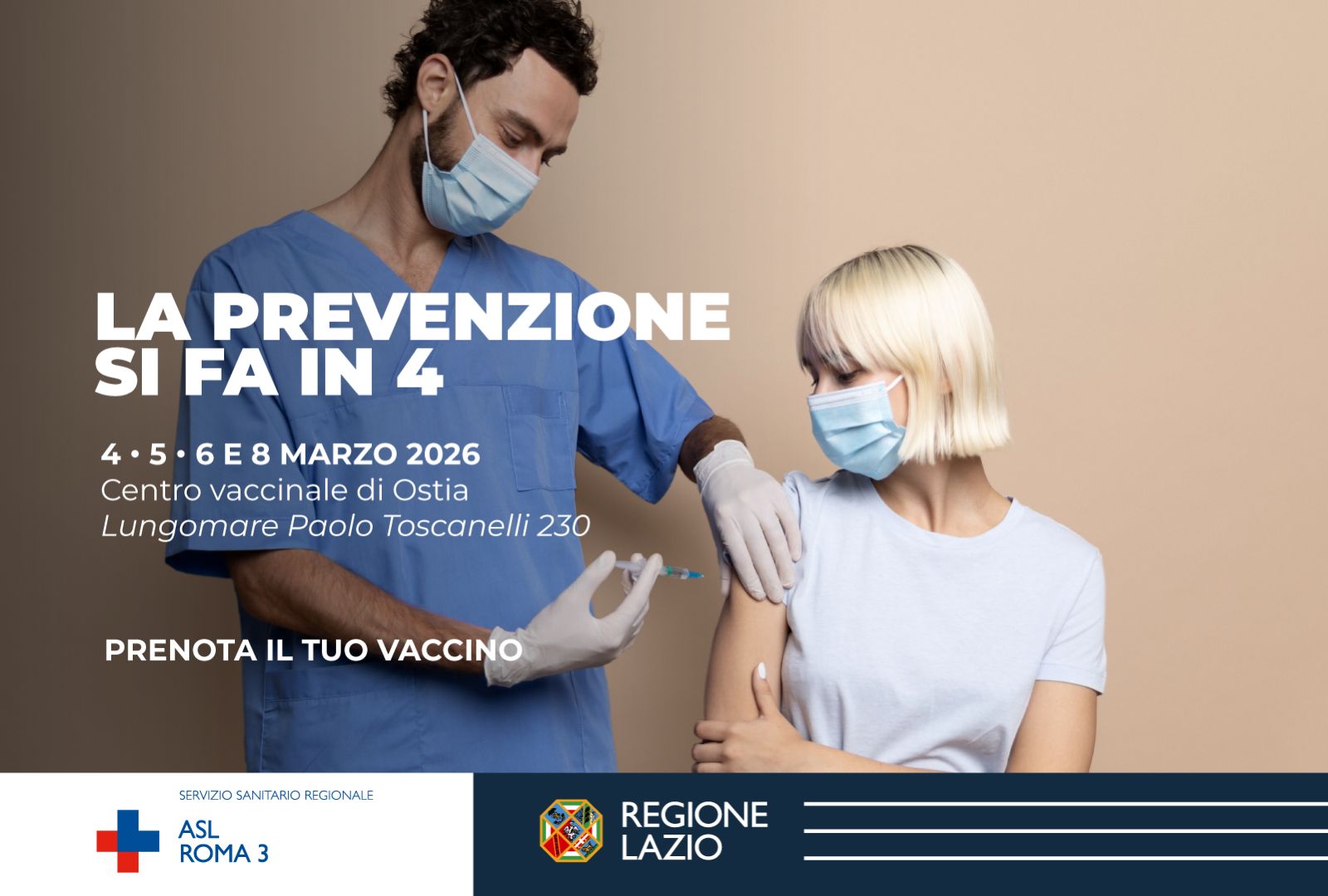 ASL Roma 3; Quattro Giornate della Prevenzione dedicate alle vaccinazioni