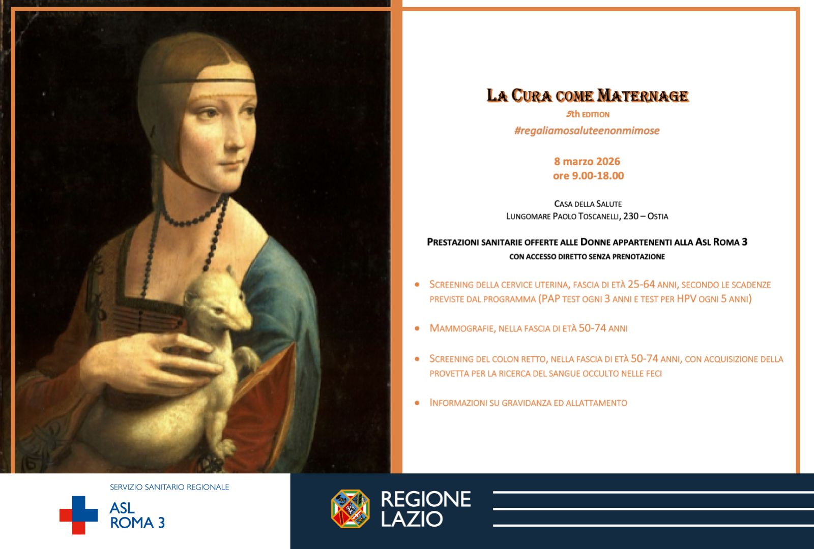 Festa della Donna, ASL Roma 3 e AS Roma insieme per la salute in rosa