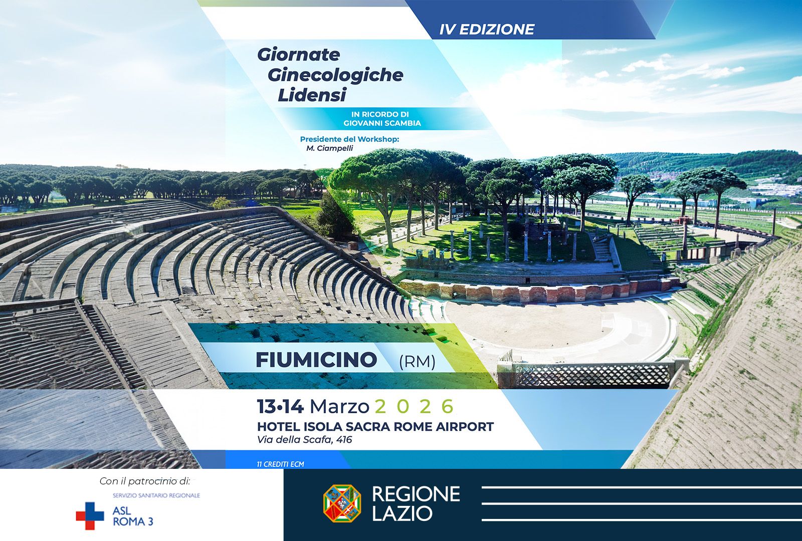 ASL Roma 3: Al via la quarta edizione delle “Giornate Ginecologiche Lidensi” in ricordo di Giovanni Scambia