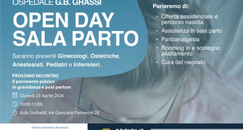 Il pavimento pelvico in gravidanza e post partum, il 23 aprile Open Day Sala parto al Grassi di Ostia