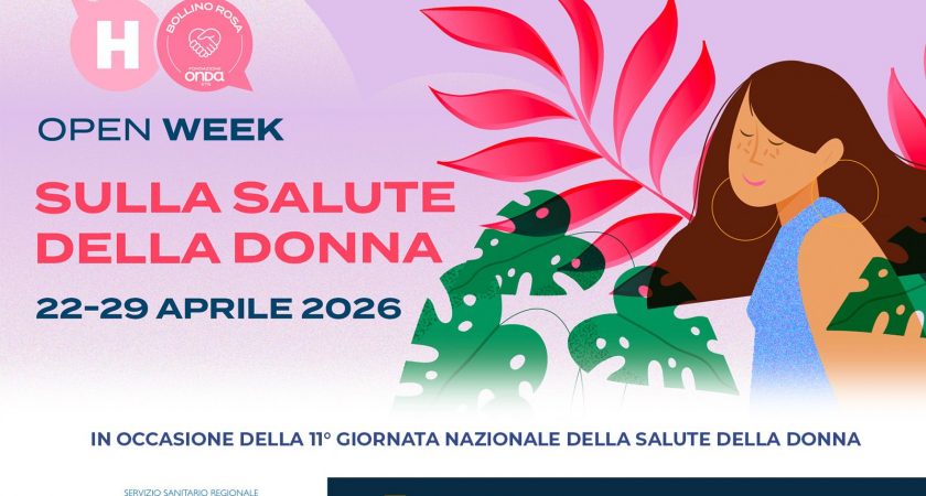 Salute; ASL Roma 3 aderisce a Open Week Salute Donna dal 22 al 29 aprile
