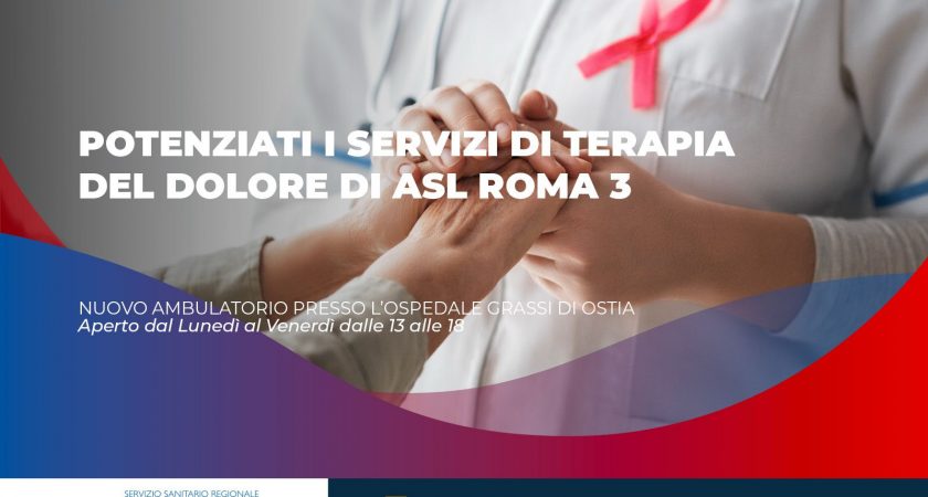Terapia del Dolore, al Grassi di Ostia attivo un nuovo ambulatorio