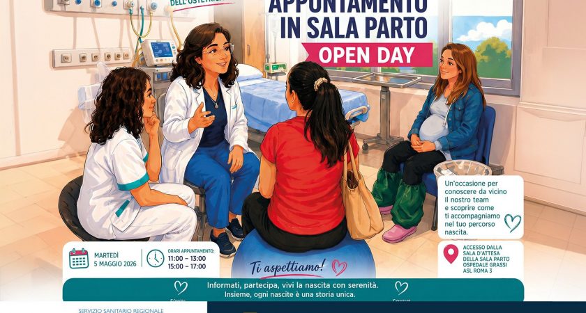 Giornata Internazionale dell’Ostetrica, martedì 5 maggio Open Day al Grassi di Ostia – Dalle 11 alle 13 e dalle 15 alle 17 presso la sala d’attesa della Sala Parto