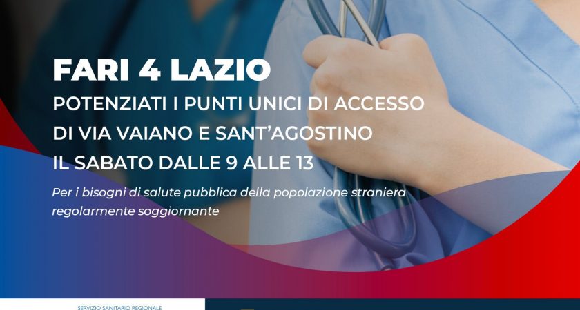 ASL Roma 3; Progetto FARI4Lazio, potenziata offerta Punti Unici di Accesso