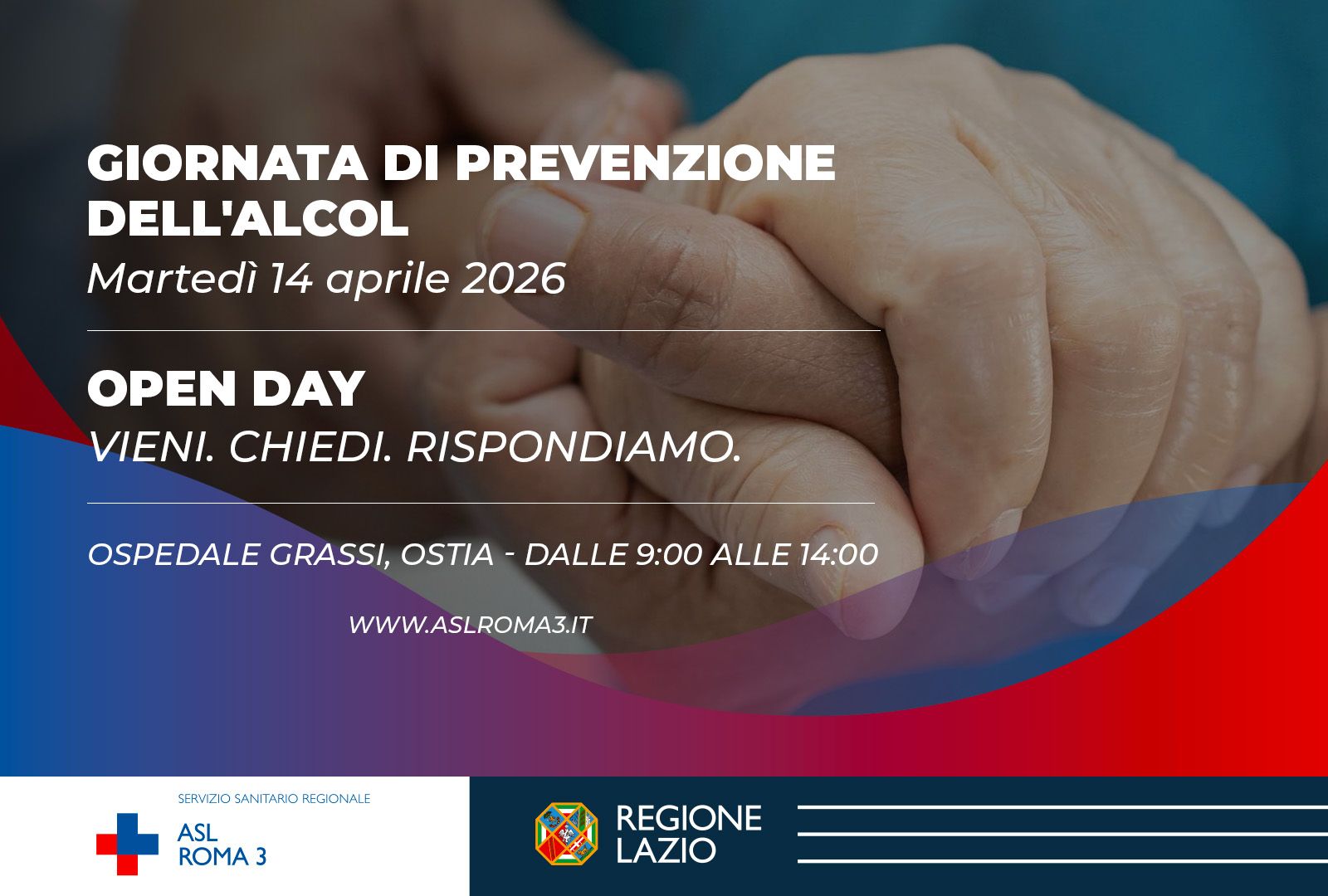 Giornata di prevenzione dell’alcol, martedì 14 aprile Open Day al Grassi di Ostia
