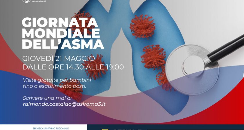 La ASL Roma 3 aderisce alla Giornata Mondiale dell’Asma 2026