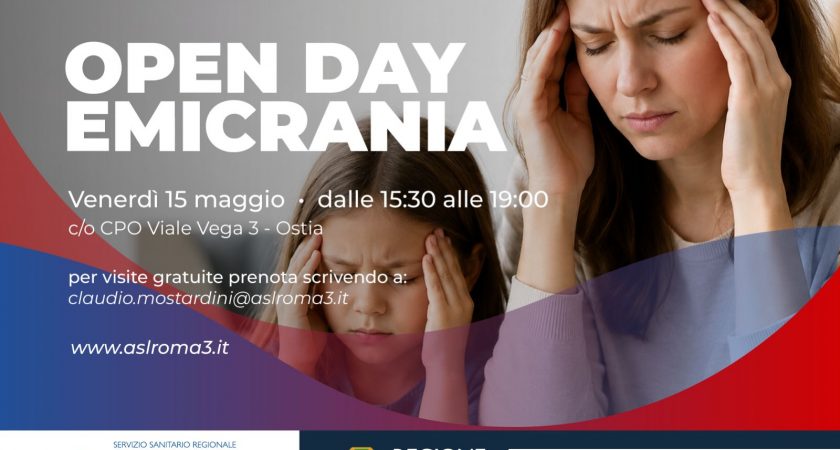Ostia; ASL Roma 3 aderisce a Giornata Nazionale del mal di testa