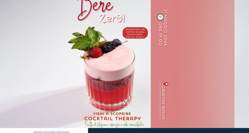ASL Roma 3, alla Garbatella torna “Bere Zero – Cocktail therapy” con il CD  Monteverde