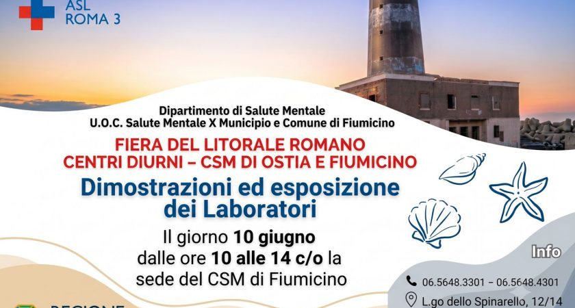 ASL Roma 3, Fiera del Litorale Romano: centri Diurni e Centri di Salute mentale di Ostia e Fiumicino