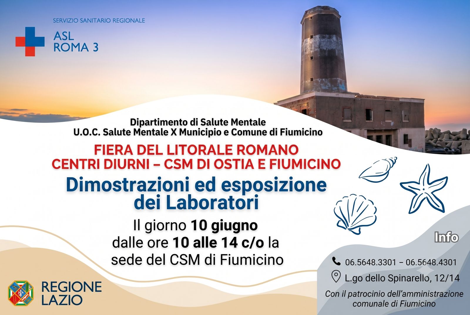 ASL Roma 3, Fiera del Litorale Romano: centri Diurni e Centri di Salute mentale di Ostia e Fiumicino
