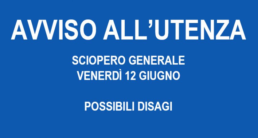 AVVISO ALL’UTENZA – Possibili disagi ai servizi CUP della ASL Roma 3 per sciopero nazionale