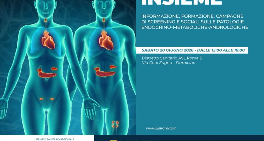 ASL Roma 3; Sabato 20 giugno a Fiumicino INSIEME, incontro sulle patologie endocrinologiche