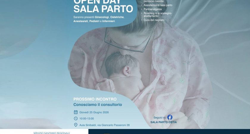 ASL Roma 3; Giovedì 25 giugno Open Day Sala Parto al Grassi di Ostia
