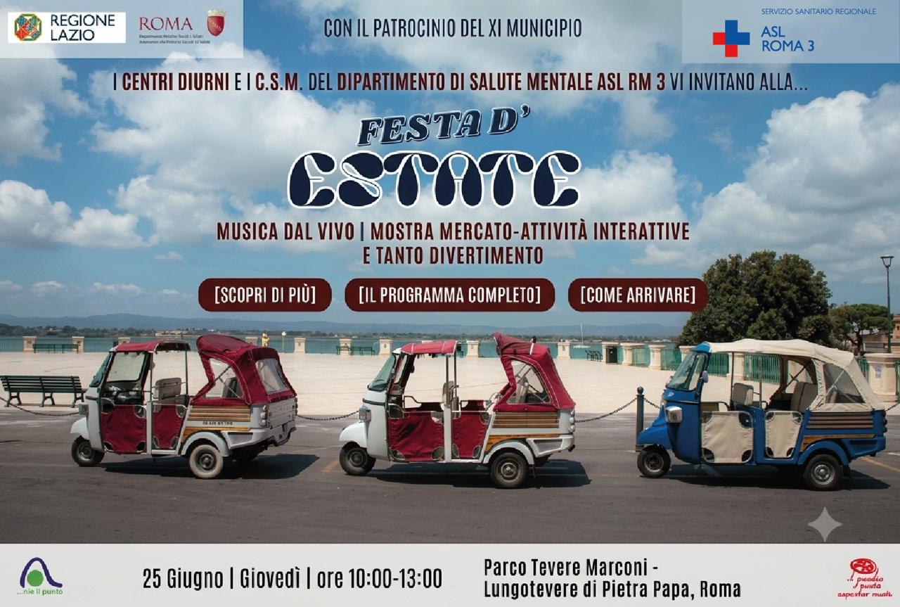 ASL Roma 3, al Parco Tevere Marconi la “Festa d’Estate” dei Centri Diurni e CSM