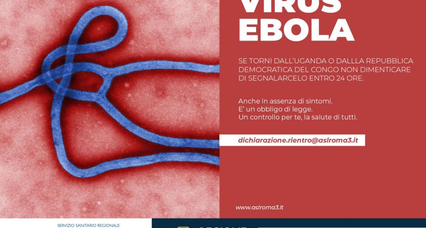 ASL Roma 3; Virus Ebola: Comunicazione di rientro da soggiorno in Uganda e Repubblica Democratica del Congo