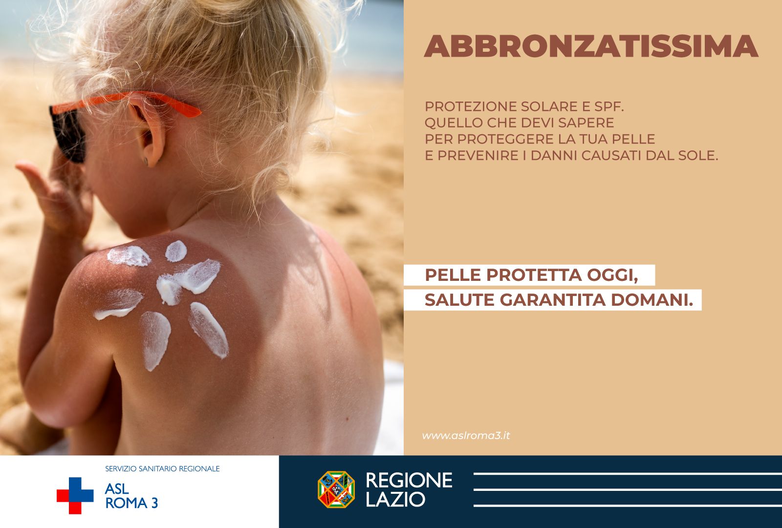 ASL Roma 3, per la nostra pelle quale crema scegliere e come usarla per proteggersi dal sole