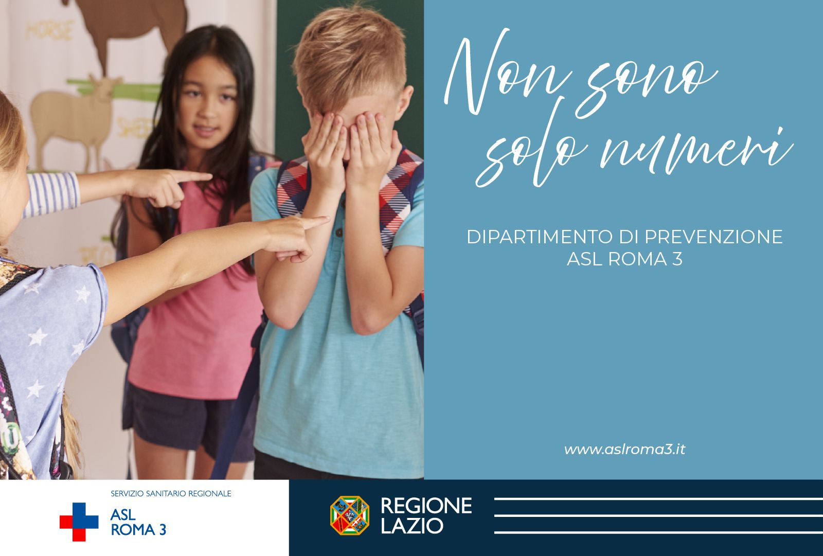 ASL Roma 3, “Non sono solo numeri” la campagna social per combattere il disagio giovanile