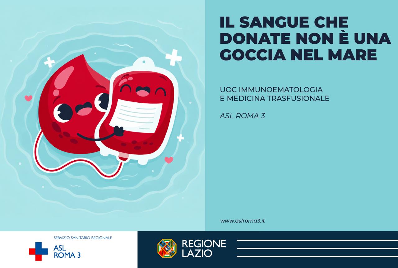 ASL Roma 3; Al via campagna social per la donazione del sangue