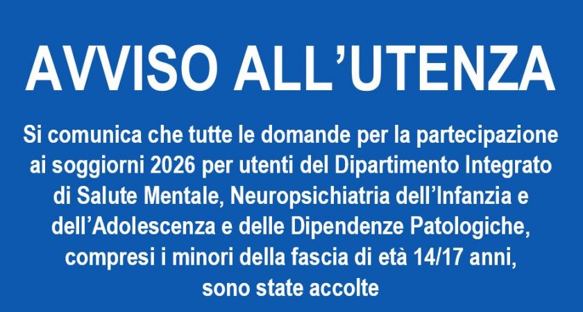 Soggiorni 2026: accolte tutte le domande di partecipazione